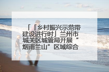 「乡村振兴示范带建设进行时」兰州市城关区城管局开展“烟雨兰山”区域综合整治专项行动
