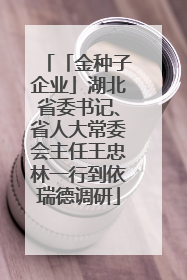 「金种子企业」湖北省委书记、省人大常委会主任王忠林一行到依瑞德调研