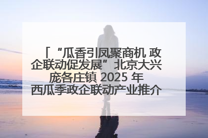 “瓜香引凤聚商机 政企联动促发展”北京大兴庞各庄镇 2025 年西瓜季政企联动产业推介活动圆满举行