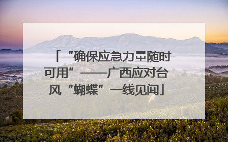“确保应急力量随时可用”——广西应对台风“蝴蝶”一线见闻