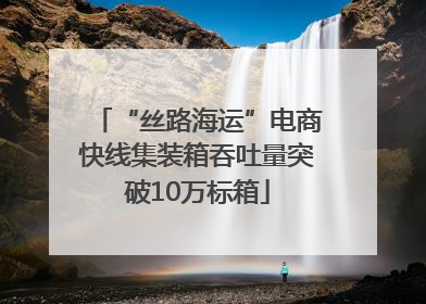 “丝路海运”电商快线集装箱吞吐量突破10万标箱