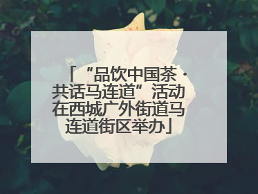 “品饮中国茶・共话马连道”活动在西城广外街道马连道街区举办