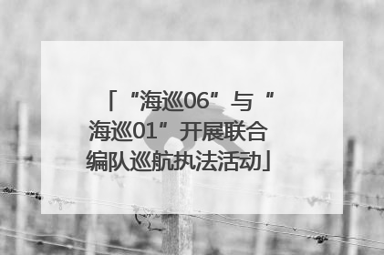 “海巡06”与“海巡01”开展联合编队巡航执法活动