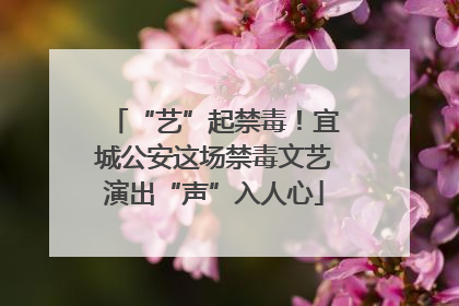 “艺”起禁毒！宜城公安这场禁毒文艺演出“声”入人心