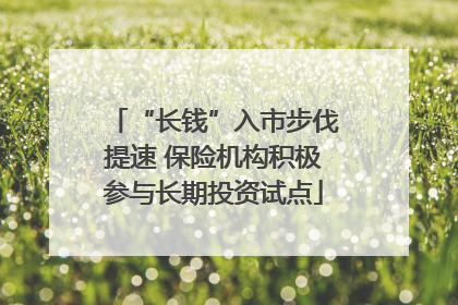 “长钱”入市步伐提速 保险机构积极参与长期投资试点