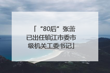 “80后”张蕾已出任镇江市委市级机关工委书记