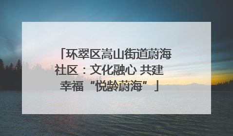 环翠区嵩山街道蔚海社区：文化融心 共建幸福“悦龄蔚海”