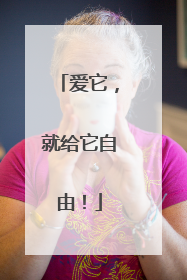 爱它，就给它自由！