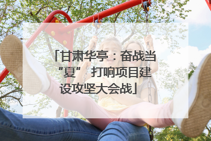 甘肃华亭：奋战当“夏” 打响项目建设攻坚大会战