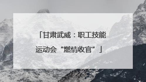 甘肃武威：职工技能运动会“燃情收官”