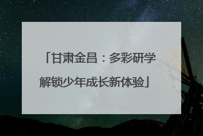 甘肃金昌：多彩研学解锁少年成长新体验