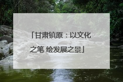 甘肃镇原：以文化之笔 绘发展之景