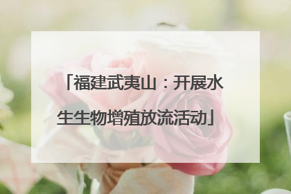 福建武夷山：开展水生生物增殖放流活动