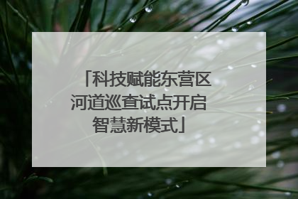 科技赋能东营区河道巡查试点开启智慧新模式
