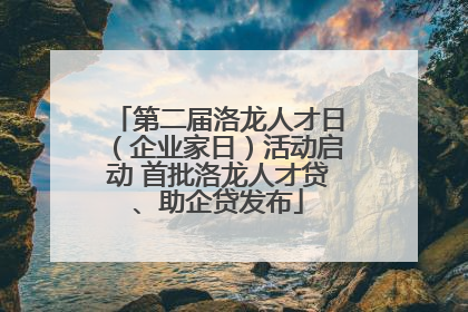 第二届洛龙人才日（企业家日）活动启动 首批洛龙人才贷、助企贷发布