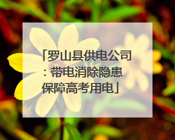 罗山县供电公司：带电消除隐患 保障高考用电
