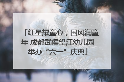 红星耀童心，国风润童年 成都武侯望江幼儿园举办“六一”庆典