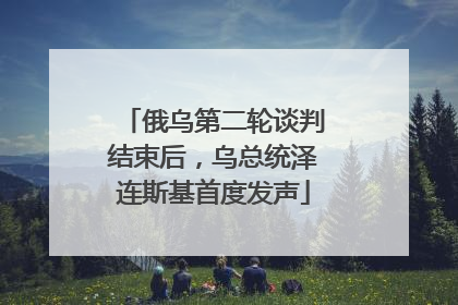 俄乌第二轮谈判结束后，乌总统泽连斯基首度发声