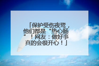 保护受伤夜鹭，他们都是“热心肠”！网友：做好事真的会很开心！