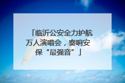 临沂公安全力护航万人演唱会，奏响安保“最强音”