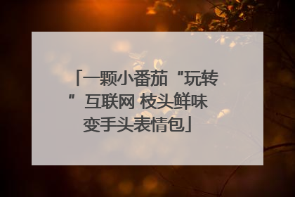 一颗小番茄“玩转”互联网 枝头鲜味变手头表情包