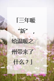 三年暖“新”，给温暖之州带来了什么？