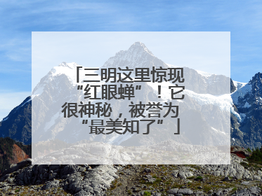 三明这里惊现“红眼蝉”！它很神秘，被誉为“最美知了”