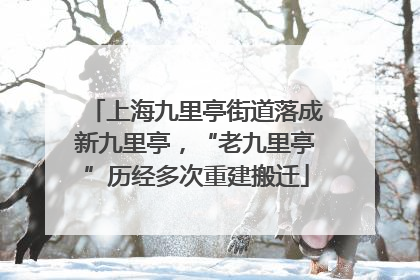 上海九里亭街道落成新九里亭，“老九里亭”历经多次重建搬迁