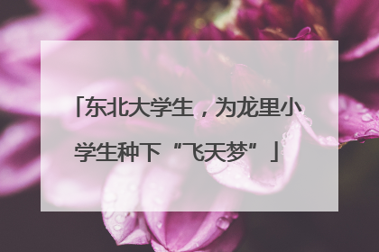 东北大学生，为龙里小学生种下“飞天梦”