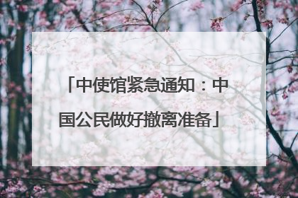 中使馆紧急通知：中国公民做好撤离准备