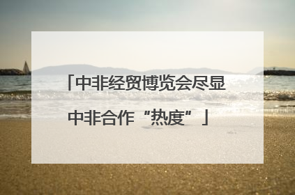 中非经贸博览会尽显中非合作“热度”