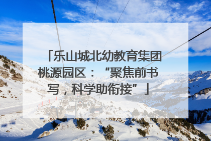 乐山城北幼教育集团桃源园区：“聚焦前书写，科学助衔接”