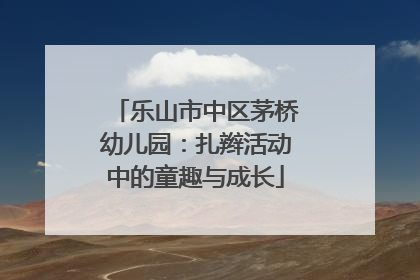 乐山市中区茅桥幼儿园：扎辫活动中的童趣与成长