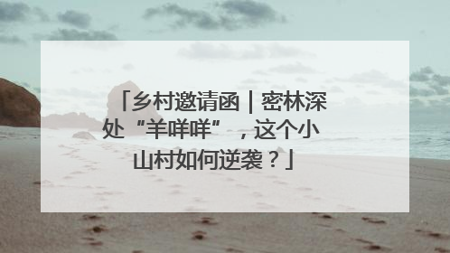乡村邀请函｜密林深处“羊咩咩”，这个小山村如何逆袭？