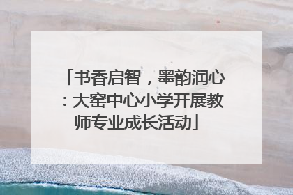 书香启智，墨韵润心：大窑中心小学开展教师专业成长活动
