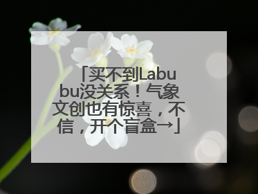 买不到Labubu没关系！气象文创也有惊喜，不信，开个盲盒→