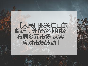 人民日报关注山东临沂：外贸企业积极布局多元市场 从容应对市场波动