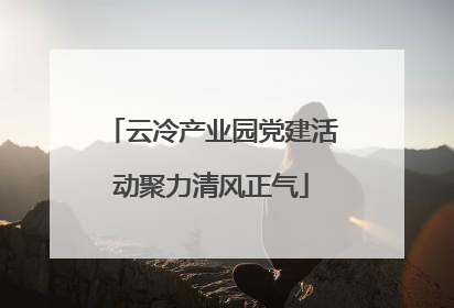 云冷产业园党建活动聚力清风正气