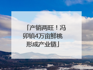 产销两旺！冯卯镇4万亩鲜桃形成产业链