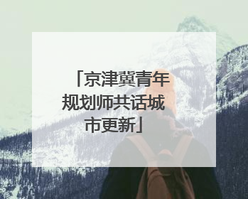 京津冀青年规划师共话城市更新