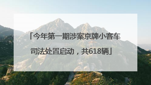 今年第一期涉案京牌小客车司法处置启动，共618辆