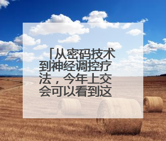 从密码技术到神经调控疗法，今年上交会可以看到这些技术