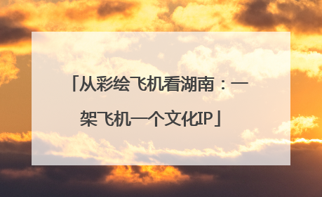 从彩绘飞机看湖南：一架飞机一个文化IP