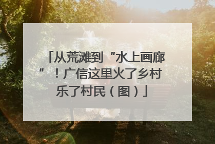 从荒滩到“水上画廊”！广信这里火了乡村 乐了村民（图）