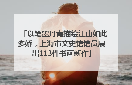 以笔墨丹青描绘江山如此多娇，上海市文史馆馆员展出113件书画新作