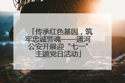 传承红色基因，筑牢忠诚警魂——通河公安开展迎“七一”主题党日活动