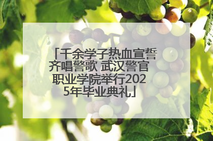 千余学子热血宣誓齐唱警歌 武汉警官职业学院举行2025年毕业典礼