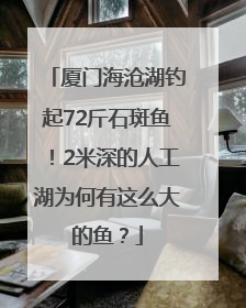 厦门海沧湖钓起72斤石斑鱼！2米深的人工湖为何有这么大的鱼？