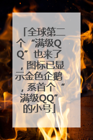 全球第二个“满级QQ”也来了，图标已显示金色企鹅，系首个“满级QQ”的小号