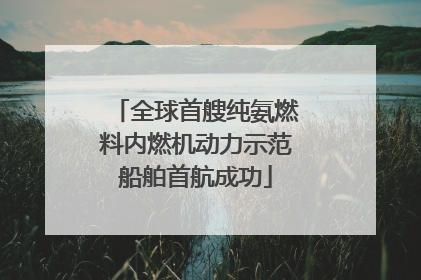 全球首艘纯氨燃料内燃机动力示范船舶首航成功